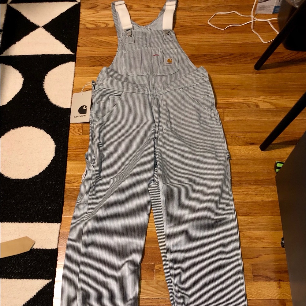 Carhartt WIP Bib Striped Overalls NEW